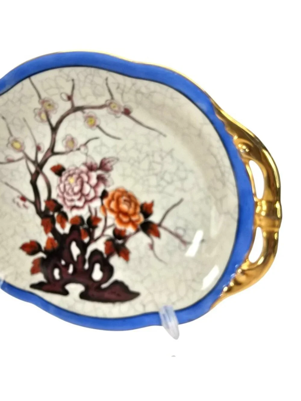 Noritake Morimura Oval Plate Hand Painted Porcelain Tray Floral Design JE296